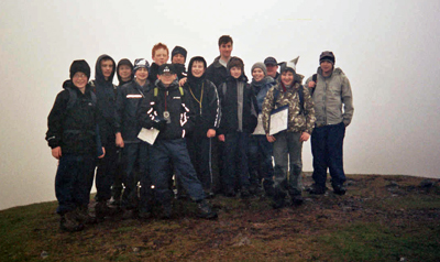 Explorer Scouts from Lenzie on Dumgoyne