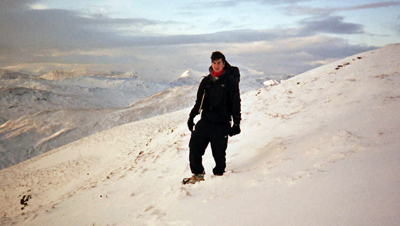 Explorer Scout James on the west side of Ben Ledi