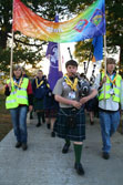 A Piper leading Scouts at the World Scout Jamboree in 2007