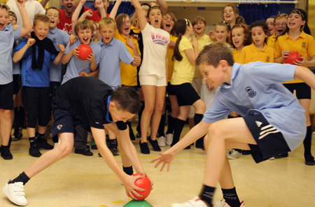 Photo of children taking part in Ultimate Dodgeball